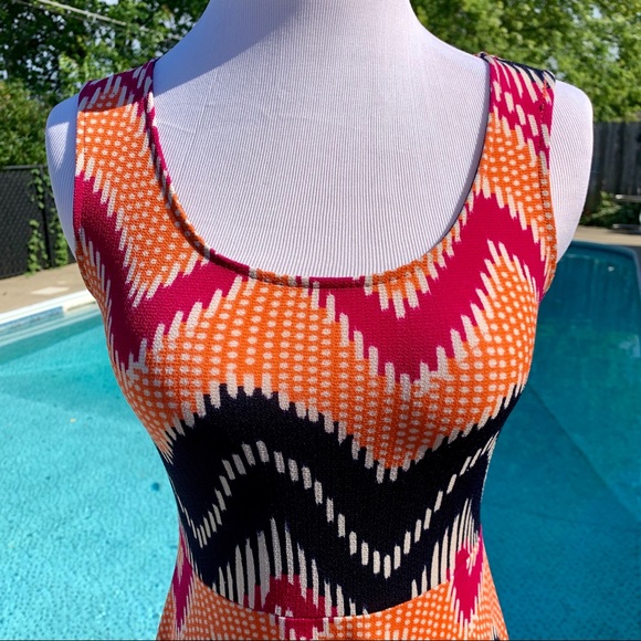 Vintage Havana Coral Fit & Flare Summer Mini Dress - Picture 5 of 7